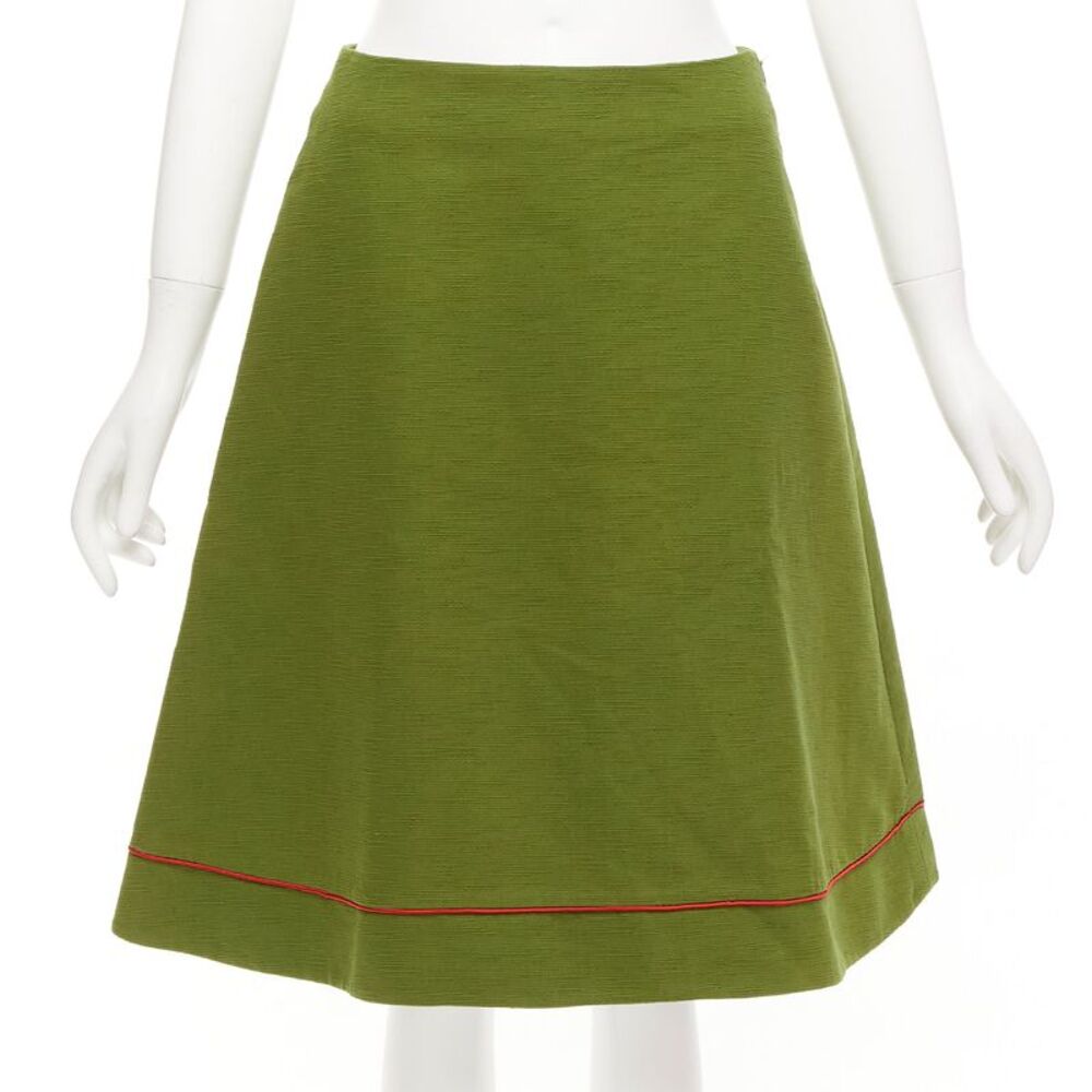 Christian Dior Green Pique Aline Skirt